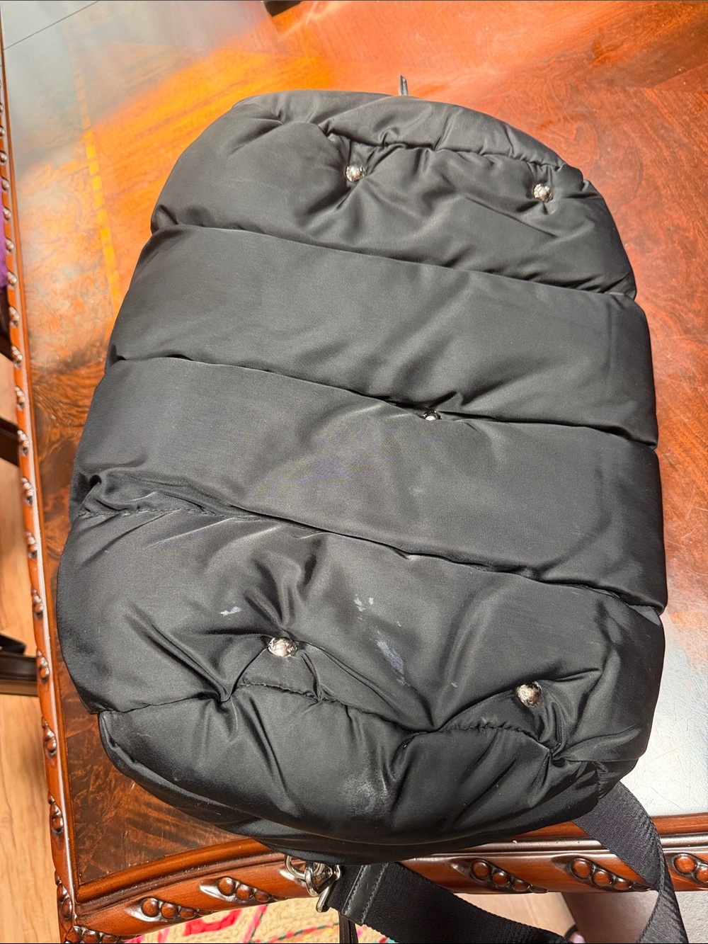 Prada Vintage Black Quilted Puffer Duffel Bag - Picture 7 of 11